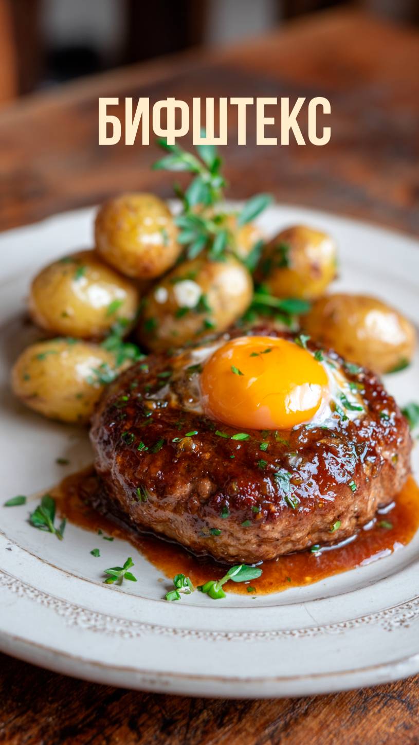 Идеальный бифштекс с молодым картофелем — просто, сочно, по-домашнему! 🔥