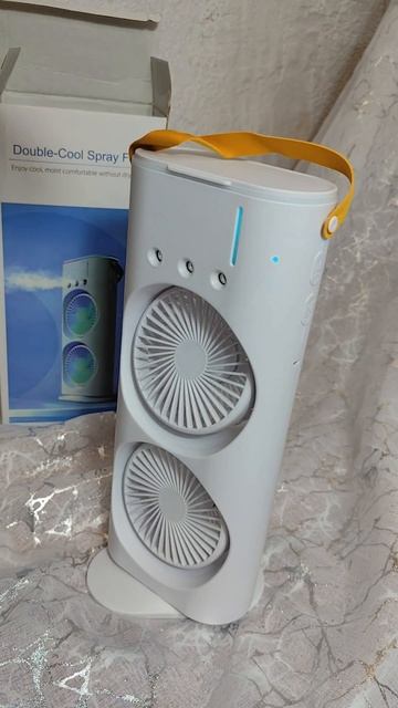 Поворотный вентилятор с увлажнителем и подсветкой