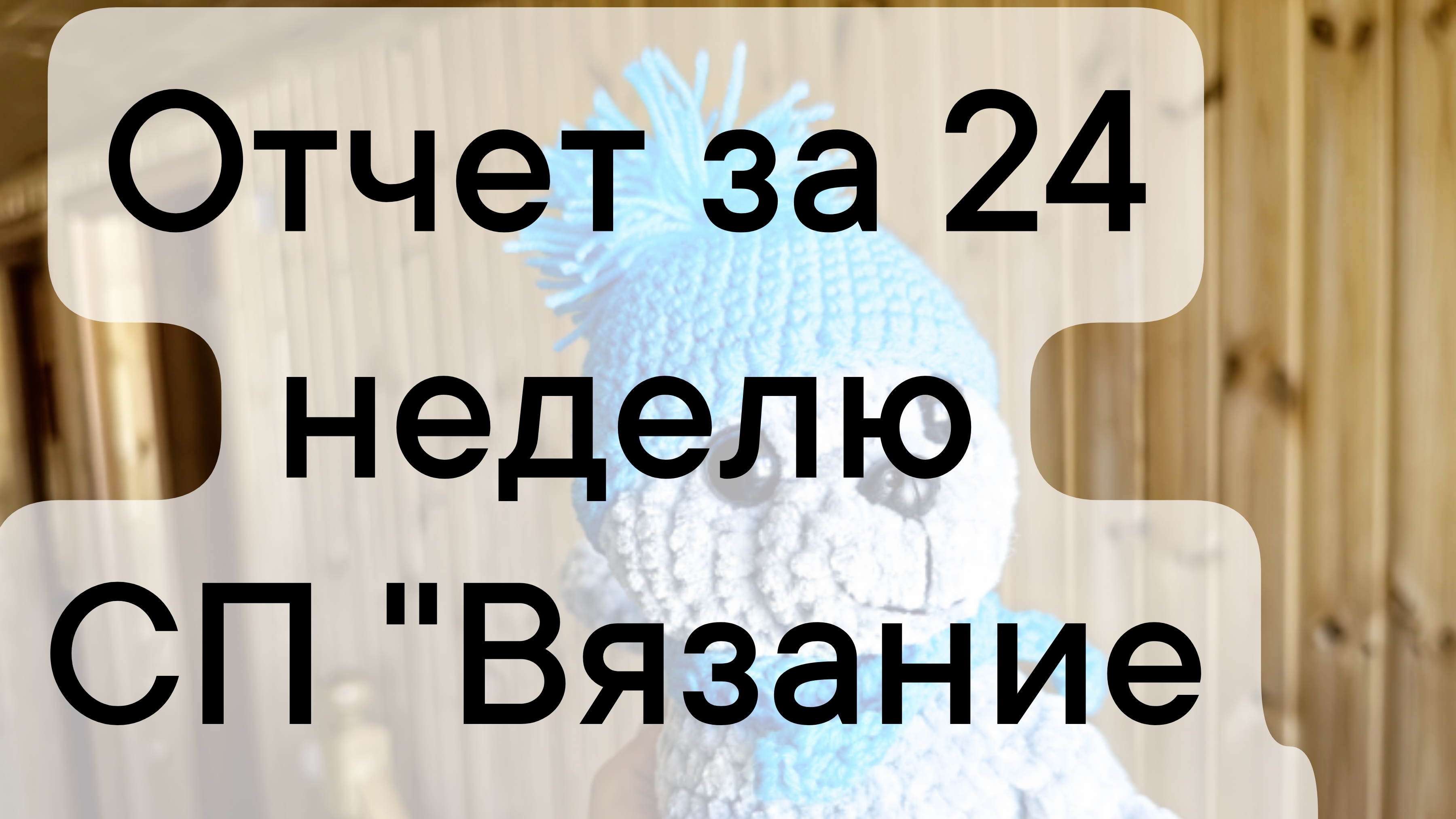 отчет за 24 неделю СП "Вязание это серьёзно"