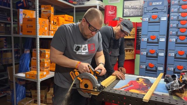 Аккумуляторная циркулярная пила INGCO 185 мм CSLI1851