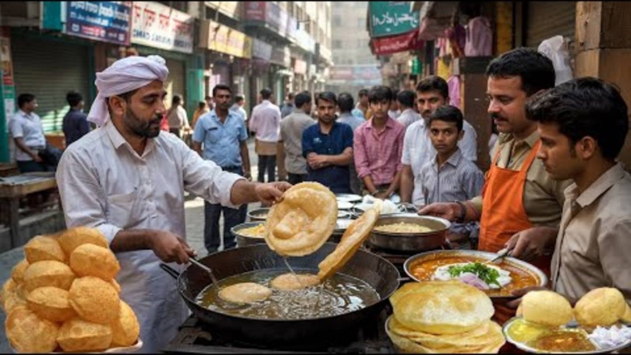 Популярный завтрак в Пакистане