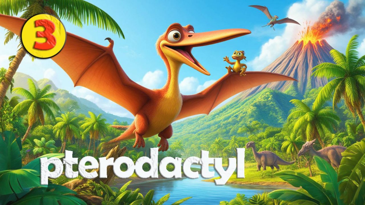 Динозаврики мезозоя: "Почти птеродактиль"