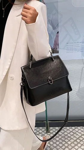 Женская сумка из натуральной кожи, чёрный цвет