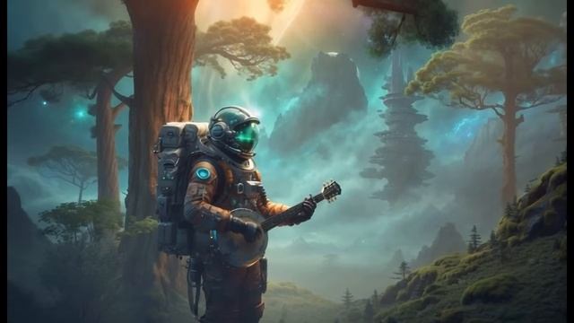 В космосе - Ритмичная музыка кантри с космической атмосферой, фоновая музыка