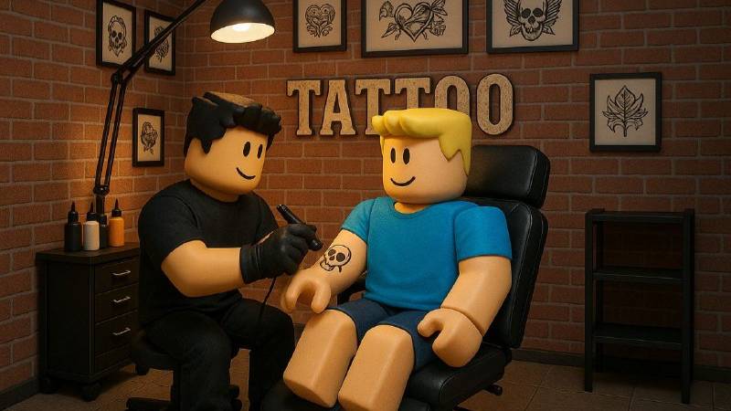 Открыл свой тату салон в РОБЛОКСЕ