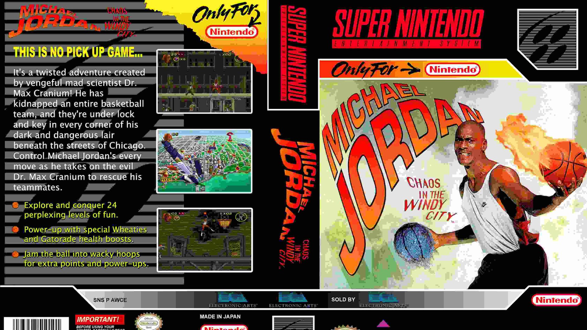 Super Nintendo Snes 16-bit Michael Jordan Chaos in the Windy City Прохождение