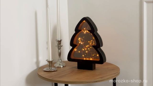 Декоративный светильник ЁЛОЧКА 'ЛАННИ', 40 тёплых белых micro LED-огней, 28х21 см, батарейки, 487130