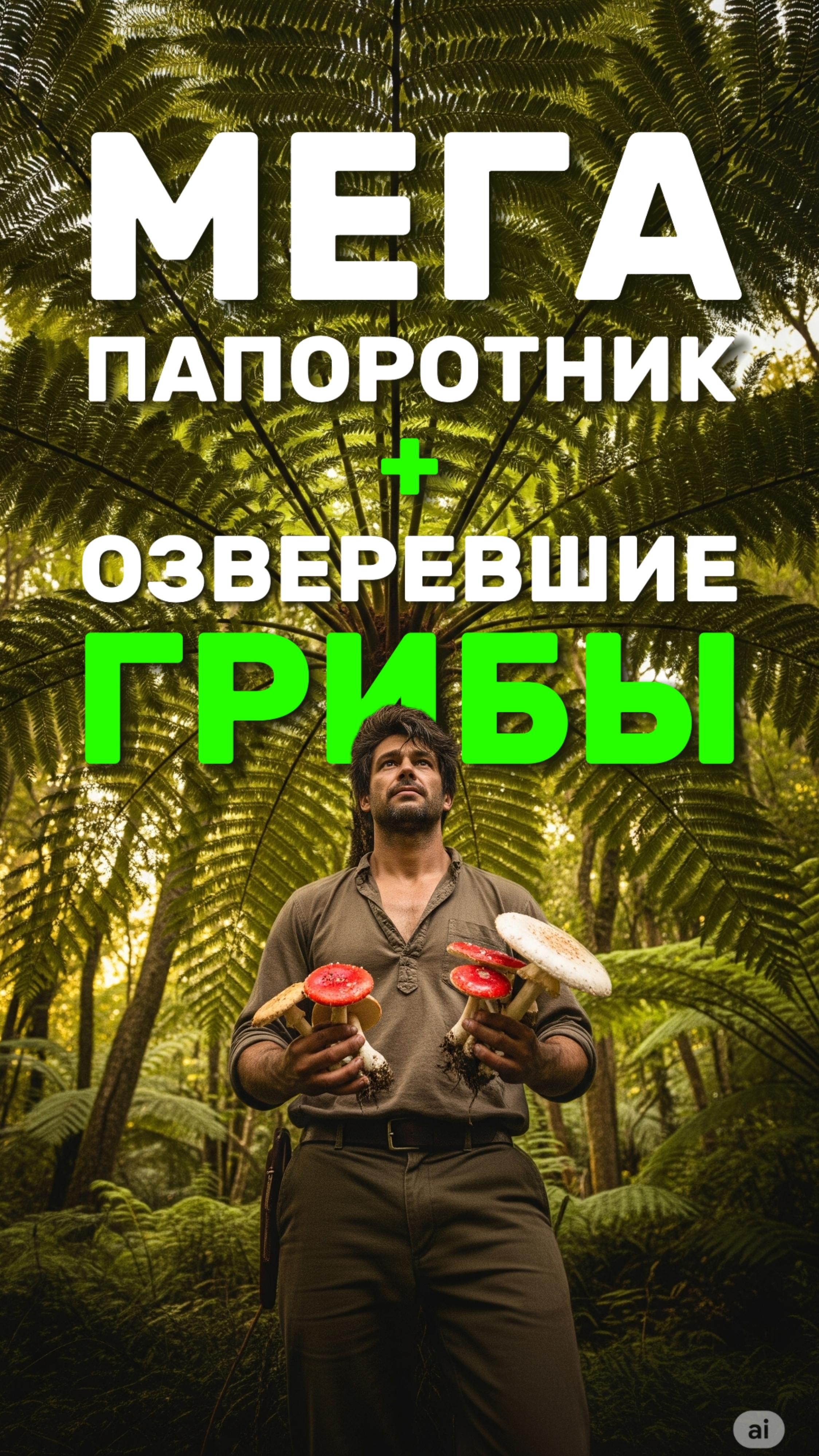 Мега  папоротник и озверевшие грибы 😲 или как мы по следам Владимира Клавдиевича гуляли