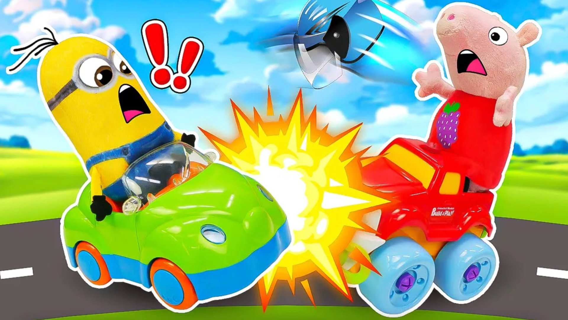 СВИНКА ПЕППА ПОПАЛА В АВАРИЮ! Почему она сняла шлем?! Видео для детей