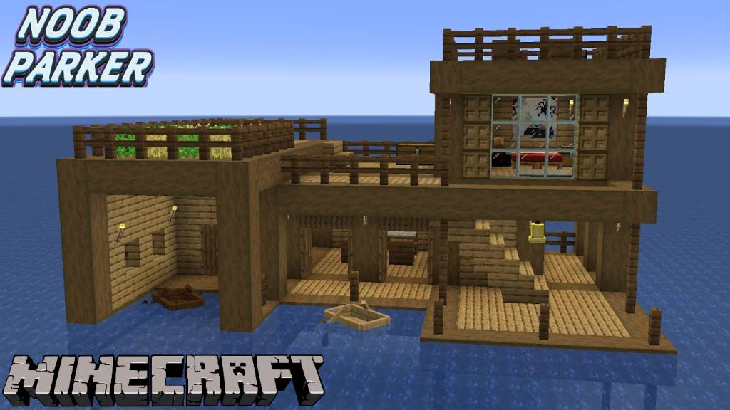 Майнкрафт - Как построить базу выживания в океане, minecraft