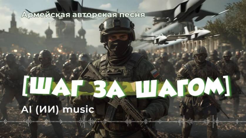 [Шаг за шагом] - армейская авторская песня - о героизме, дружбе и лирике [ИИ]