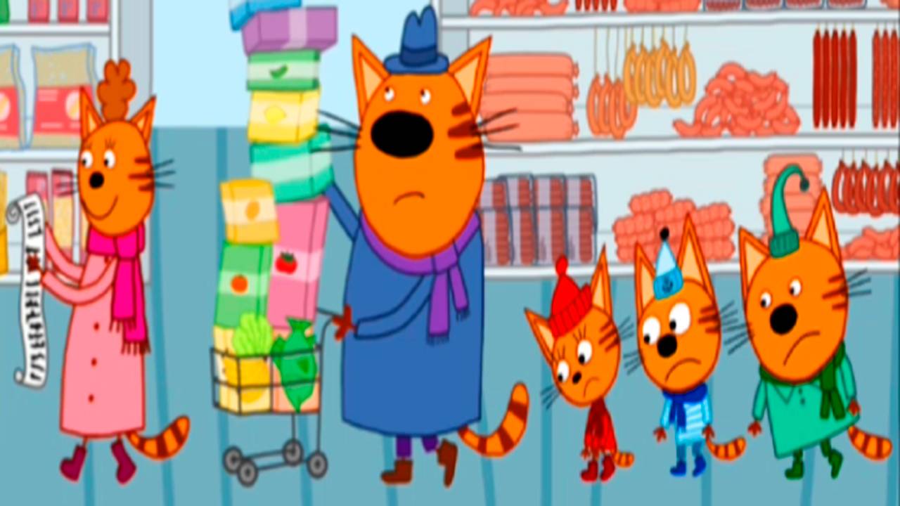 ТРИ КОТА - пазлы - Развивающие мультики для детей