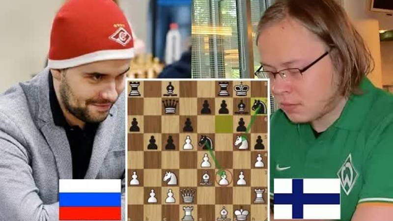 Эпический ЗЕВОК! Непомнящий-Нюбак. Россия-Финляндия. Шахматы.