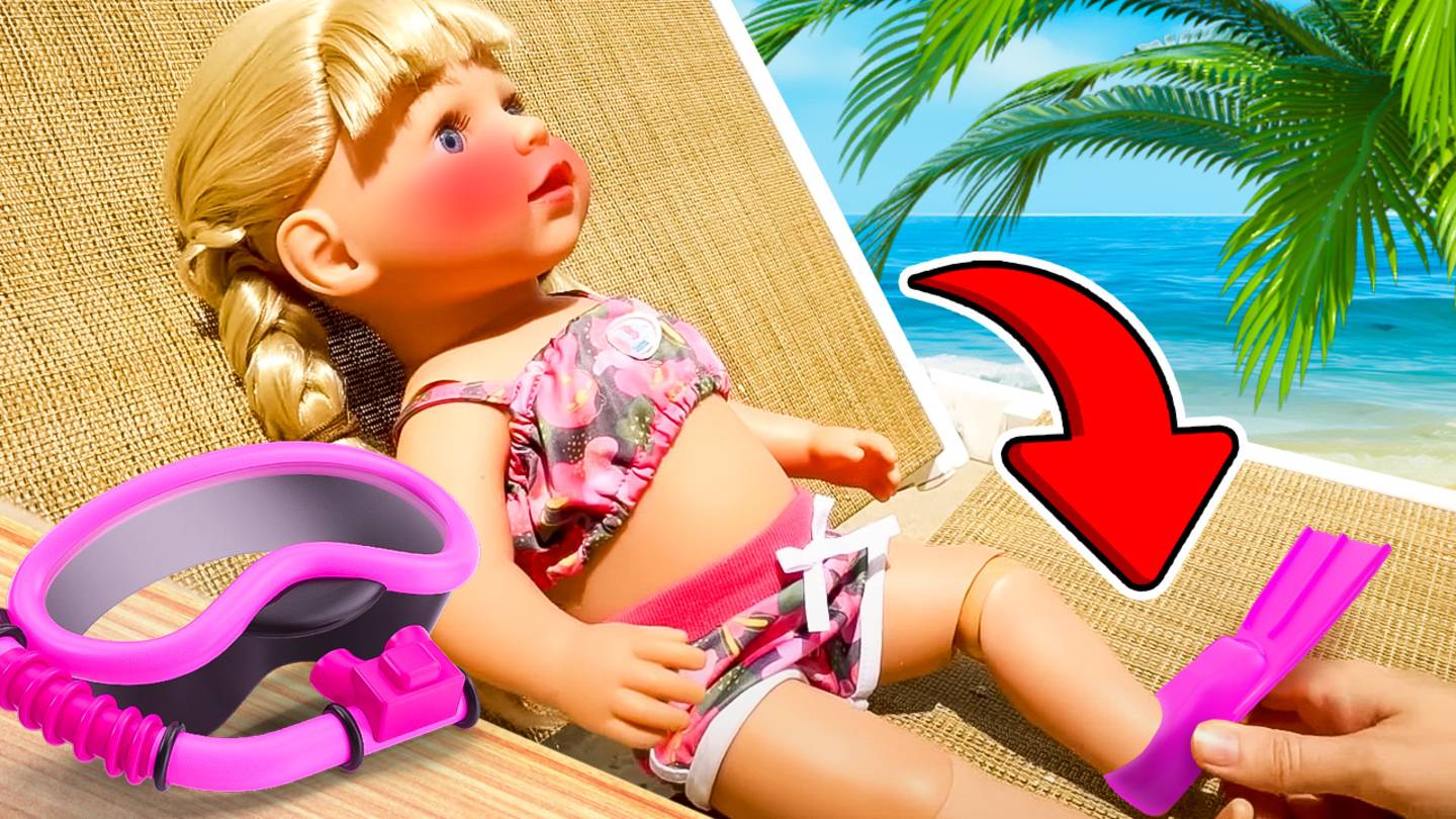 ОЙ-ОЙ! ☀️ Беби Бон обгорела!  Что будет, если не надеть шапочку у бассейна? Пупсы и игры для детей