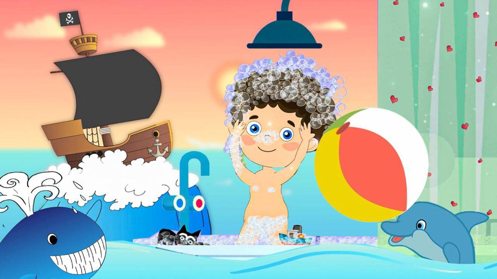 Танцевальная музыка для детей Веселые водные приключения Мультики для малышей