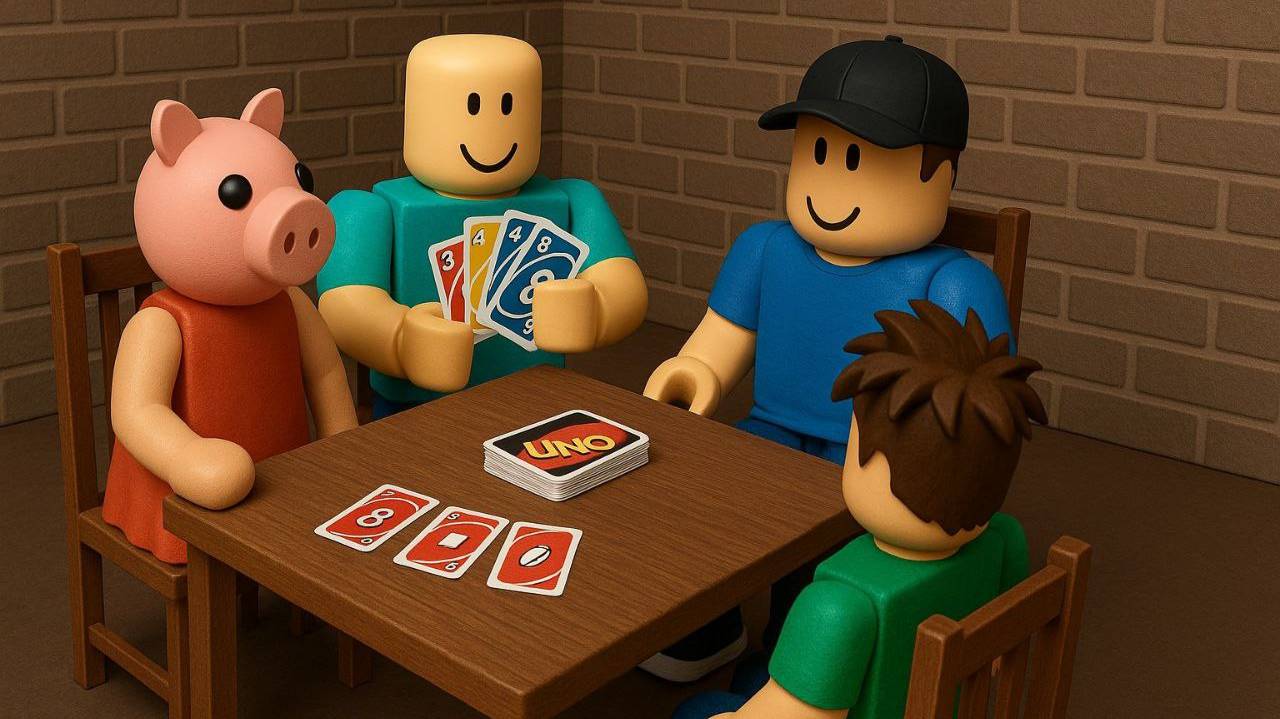 Очень долгая игра Уно в Роблоксе, в которой Я...