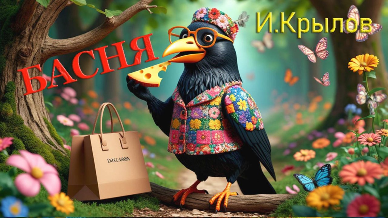 Вороне где-то Бог послал кусочек сыру...