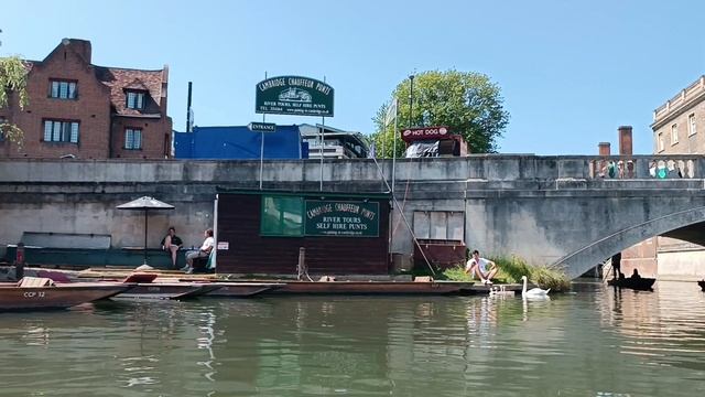 Кам, река в Кембридже, лодочный тур (Boat tour on river Cam in Cambridge)