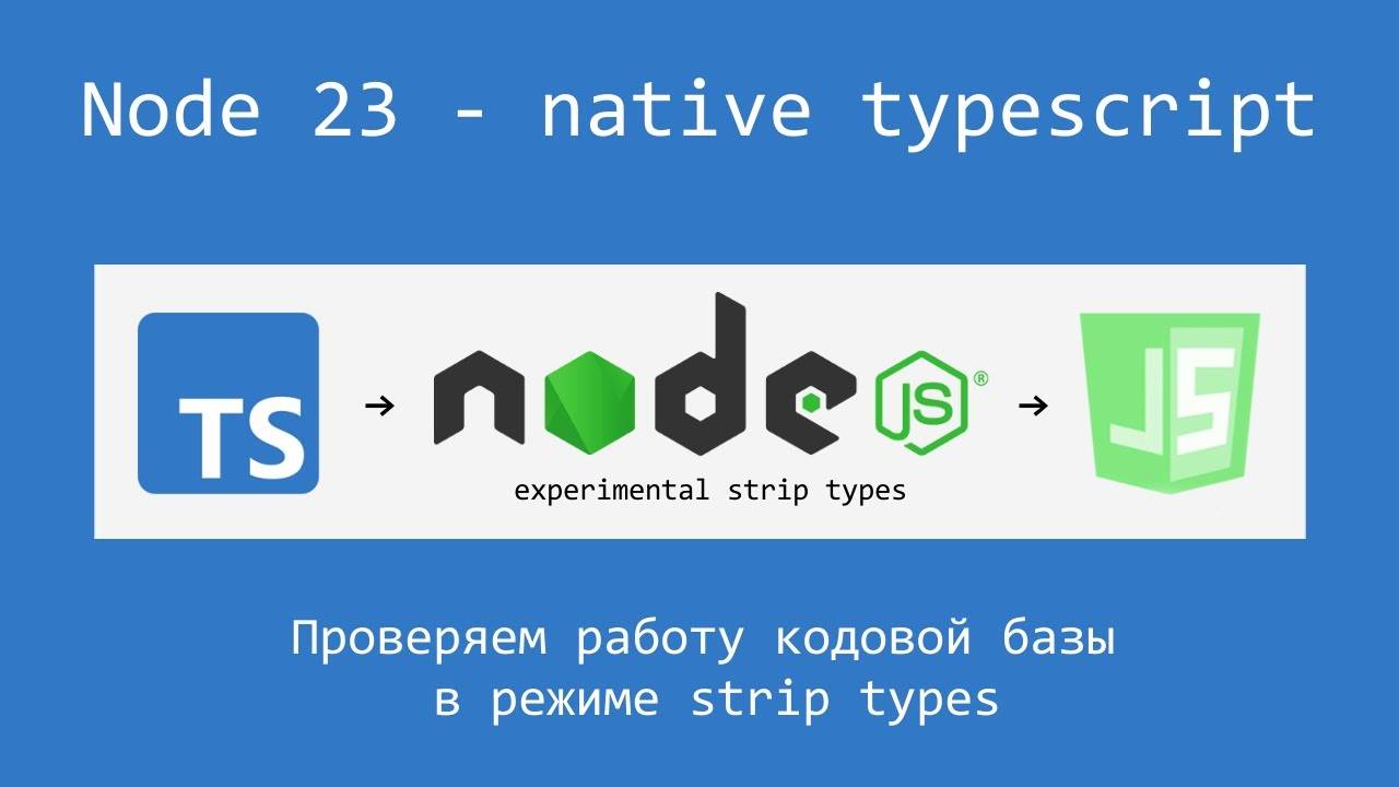 Node 23.6 и Typescript из коробки. Кодим в режиме strip-types