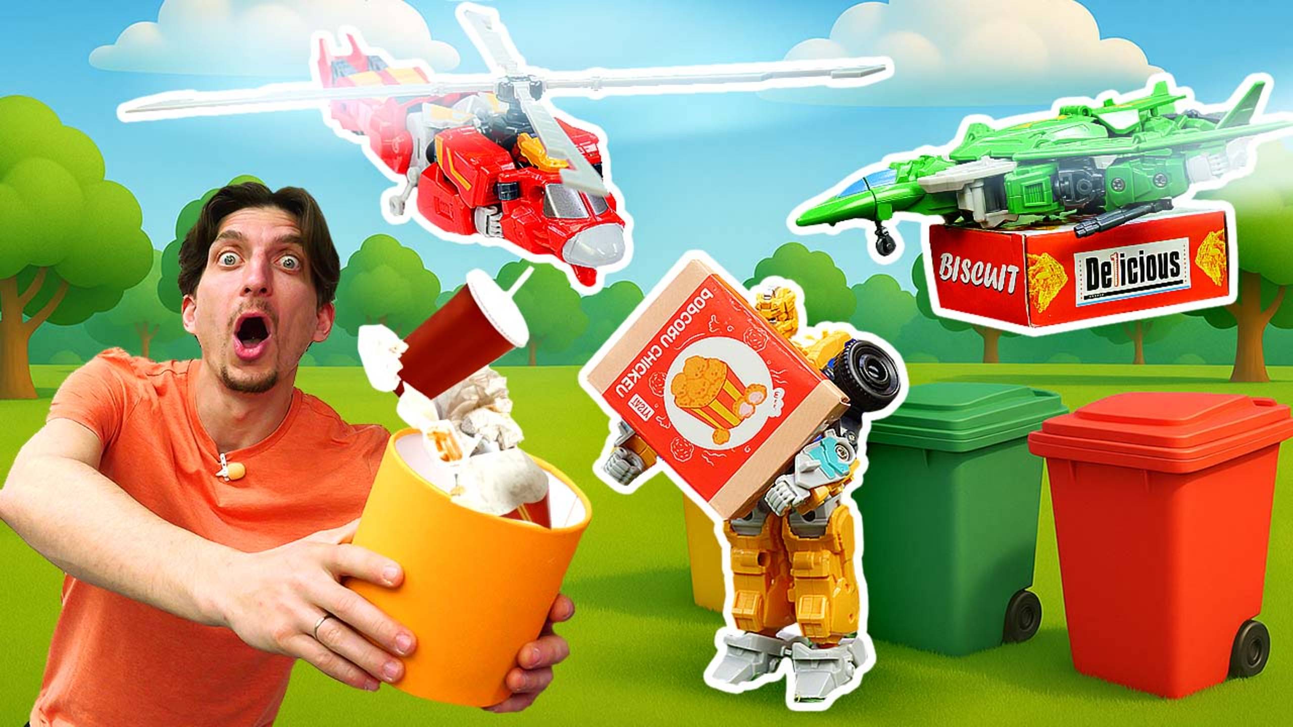 🤖👾Роботы-трансформеры Звездный отряд: Спасаем город вместе!