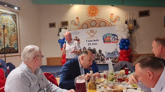 ЯВВФУ Юбилейная встреча 12.06.2025 Ресторан, речь бывшего старшины роты Белова В.А.