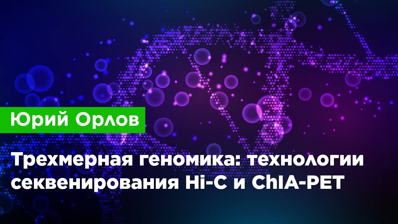 Юрий Орлов — Трехмерная геномика: технологии секвенирования Hi-C и ChIA-PET