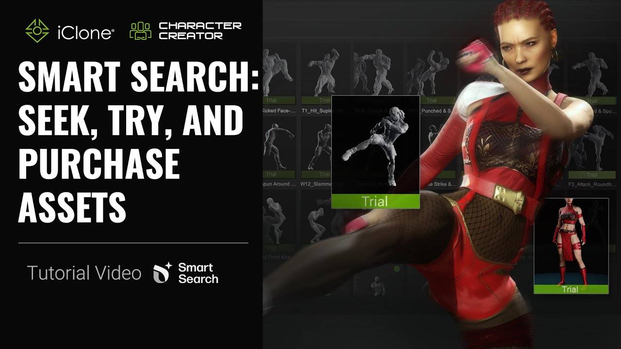 Smart Search в iClone 8 & Character Creator 4 | Как искать, пробовать и покупать ассеты в приложении