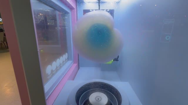 Приготовление сахарной ваты в автомате Teika Boom