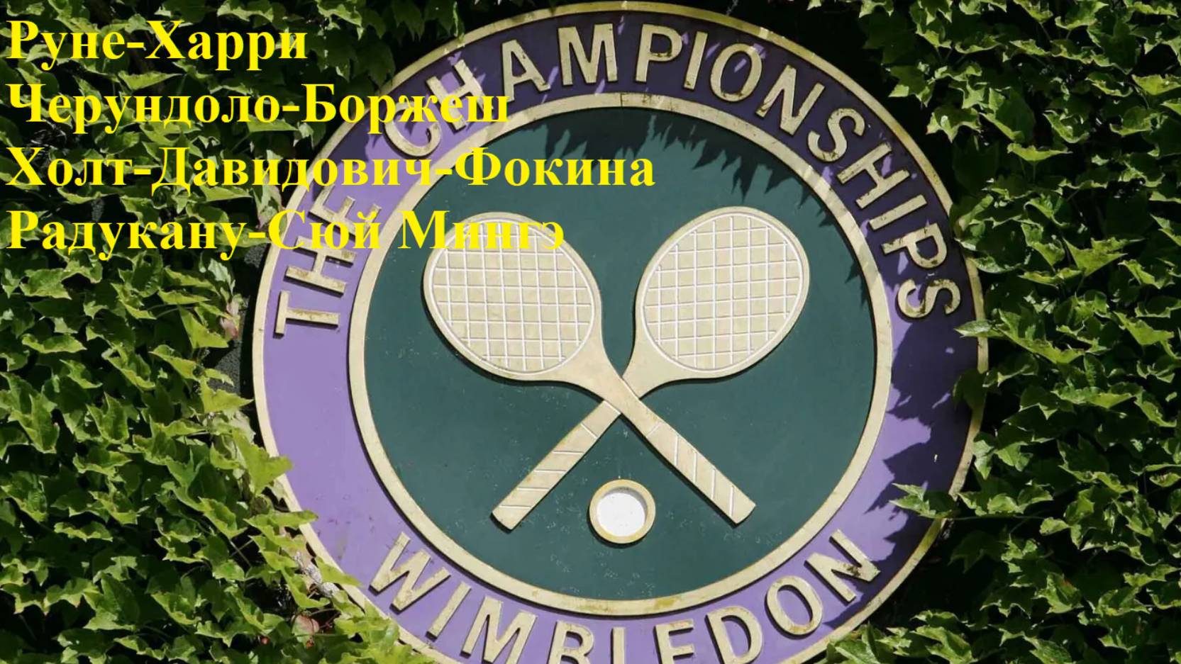 Уимблдон Руне-Харри, Черундоло-Боржеш, Холт-Д-Фокина, Радукану Сюй Мингэ прогнозы на теннис 30 июня