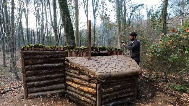 XAKAH уютная самодельная хижина - укрытие. зимний кемпинг. Winter Camping