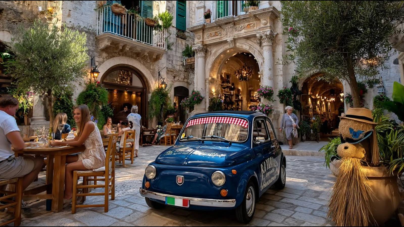 Монополи, Италия. Пешая экскурсия по городу Монополи на юго-востоке Италии в регионе Апулия