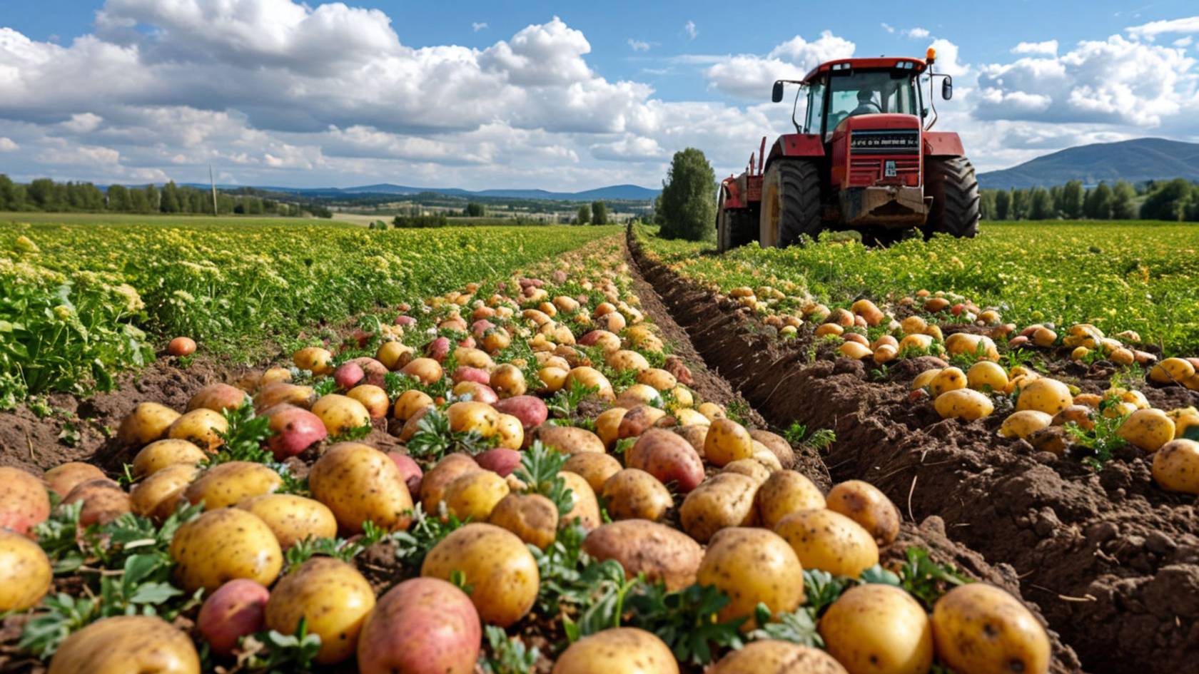 Внекорневая подкормка картофеля перед цветением для повышения урожайности.