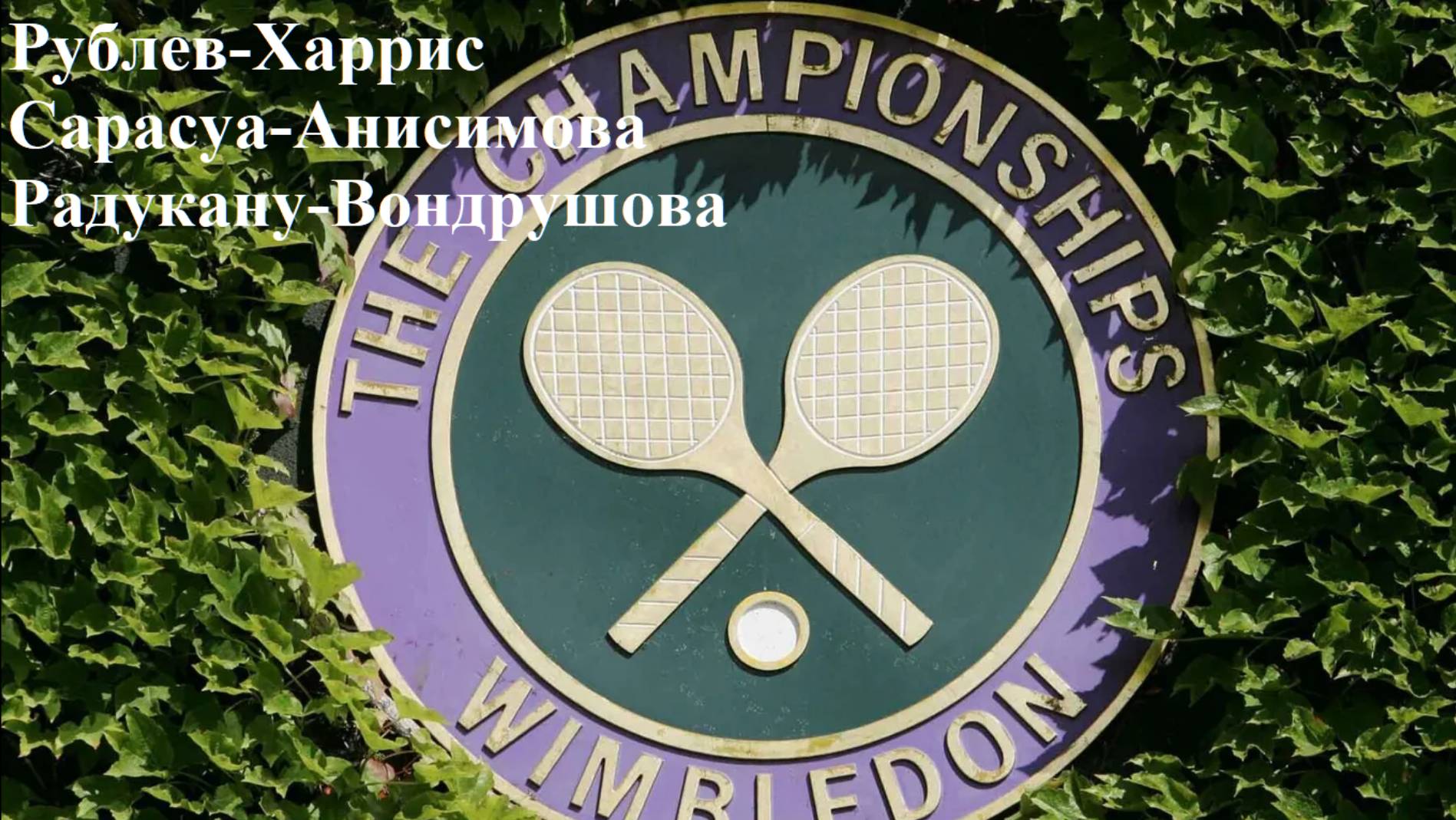 Уимблдон Рублев-Харрис, Сарасуа-Анисимова, Радукану-Вондрушова прогнозы на теннис 2 июля 2025