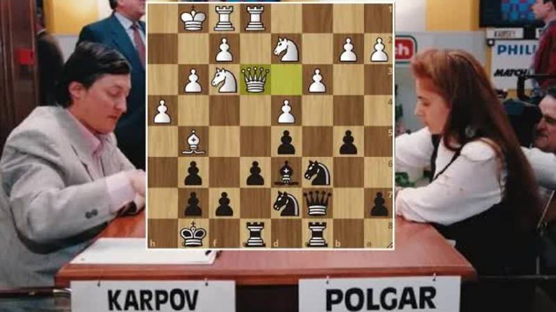 Юдит Полгар - Анатолий Карпов： Огонь атаки - Лед защиты! Шахматы.