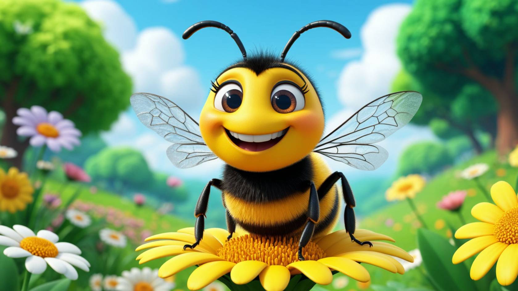 Я Пчёлка Жу-Жу-Жу + Весёлый Мультик и Красивые Песенки + Развивающие Мультики и песни Малышам
