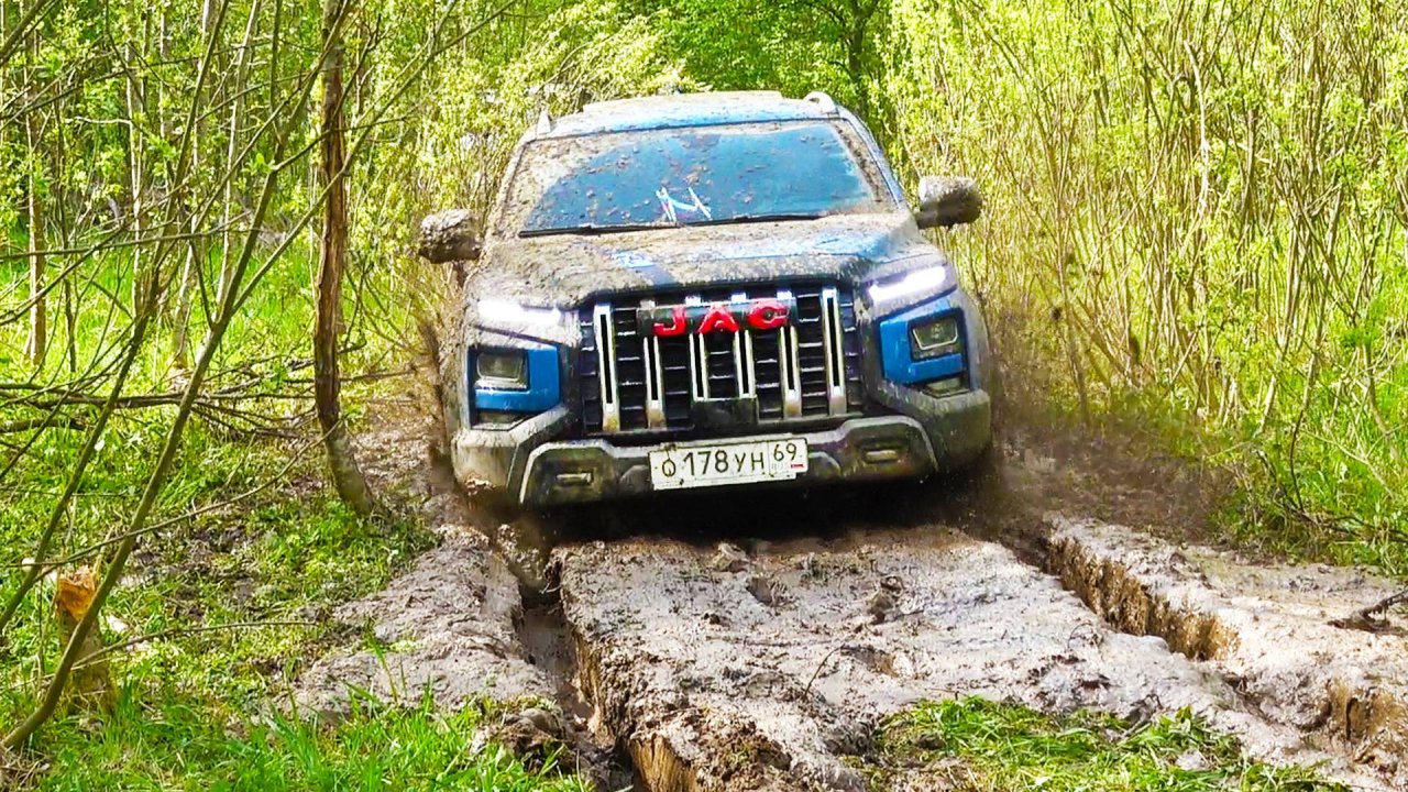 ДА ОН ПРОСТО ПСИХ!! Китайский пикап показывает фантастику на бездорожье! JAC T9, Нива, УАЗ, ГАЗ 66