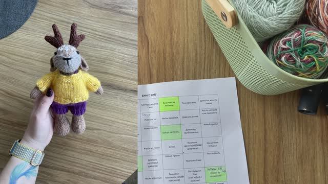 БИНГО 2025 | Отчет весны | Внезапно много носков, вышивка, процесс из шелка