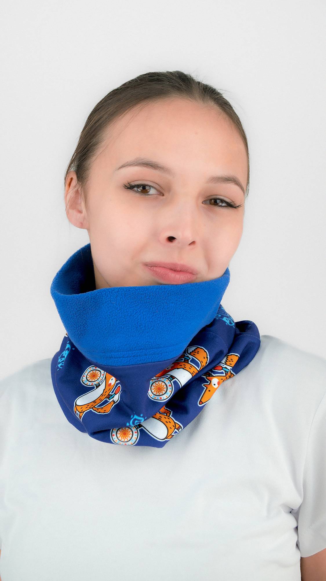 Бафф утепленный ЛИСЕНЫШ (синий)