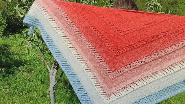 Шаль из рассказовской пряжи и мохера