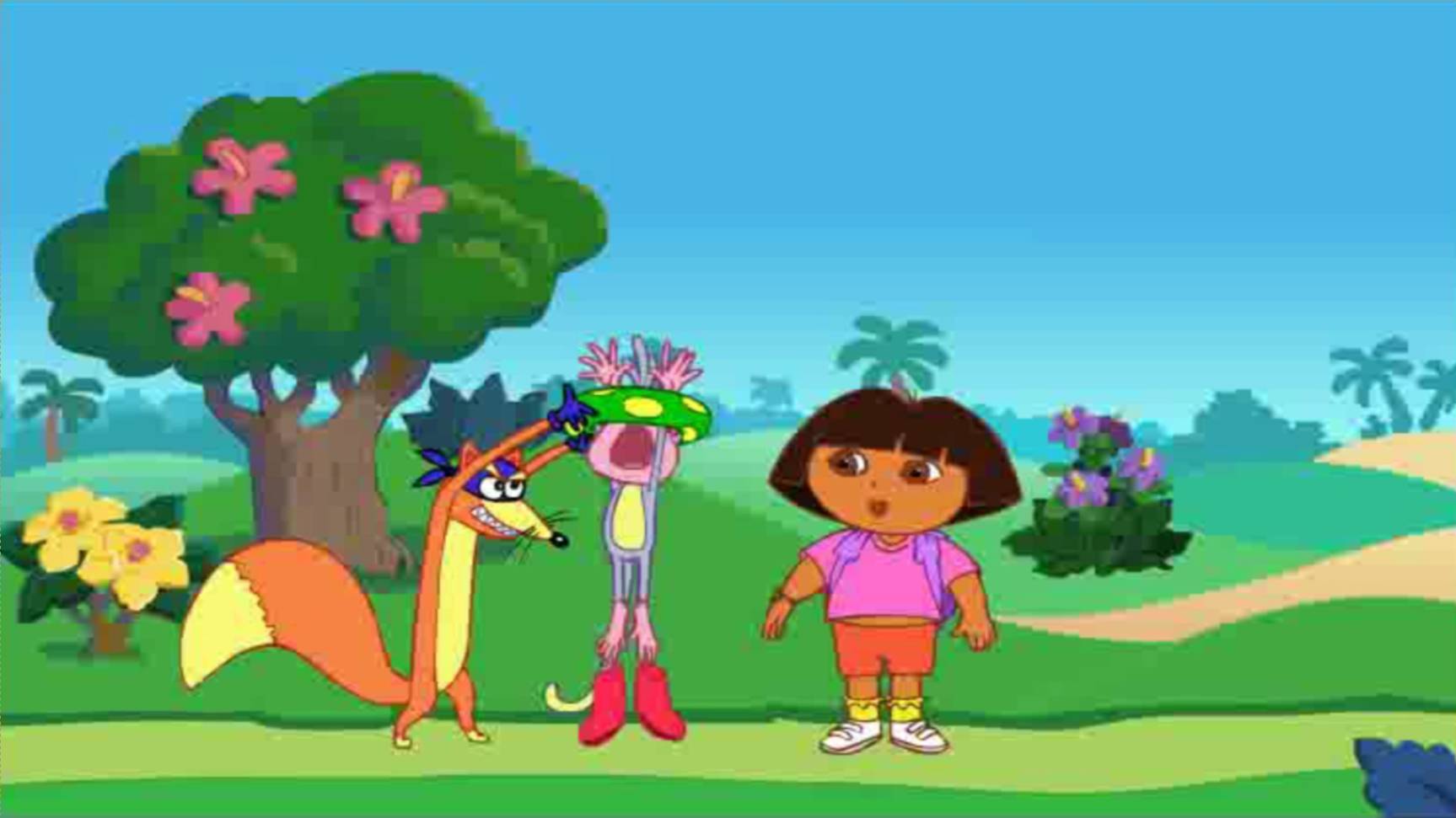 Даша Следопыт и Бутс идут на пляж