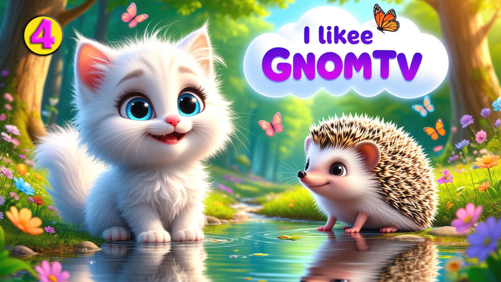 Котенок Мур: "Знакомство с Ежиком и помощь ему"