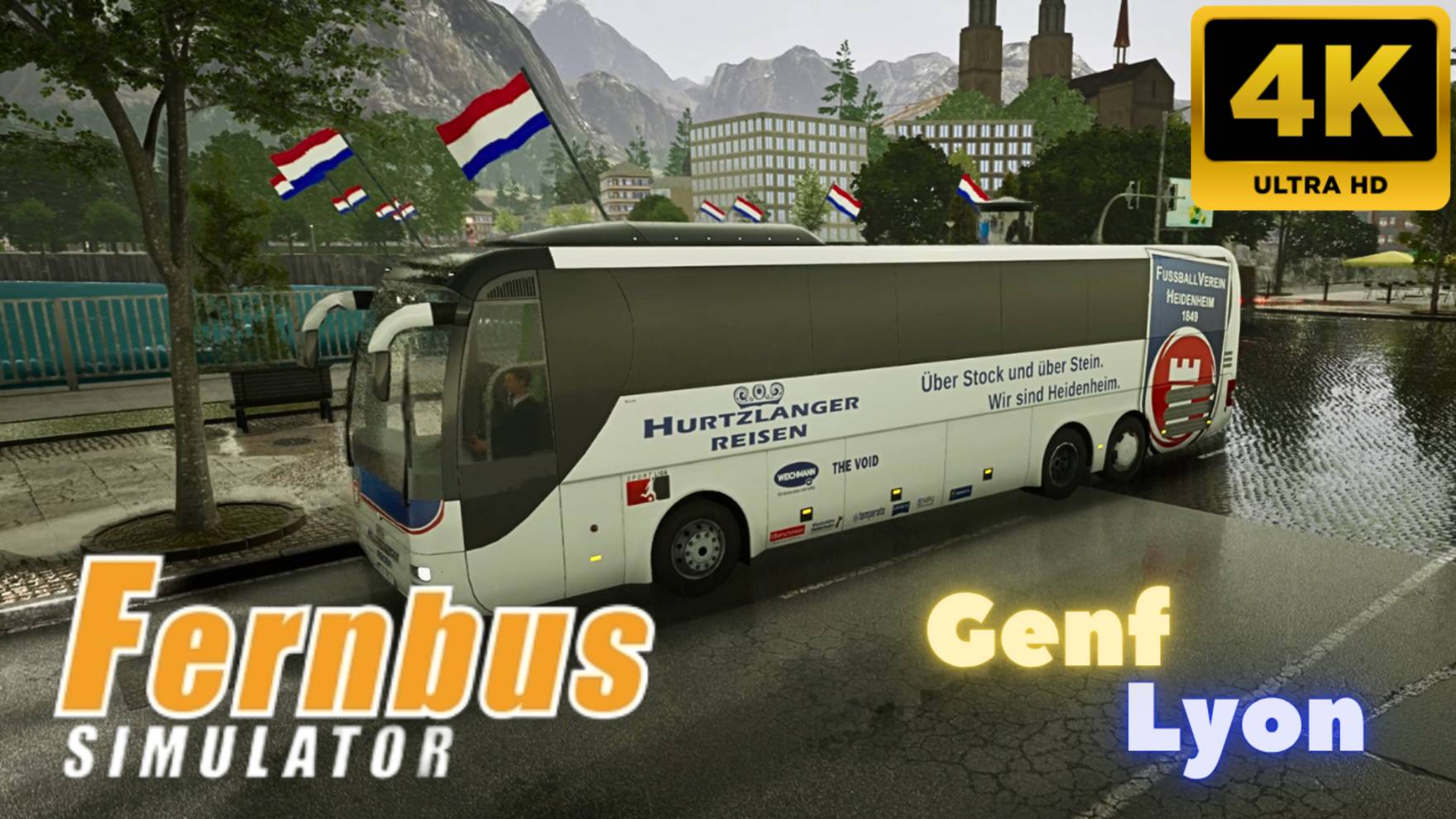 Fernbus Simulator: Genf to Lyon. (4K)