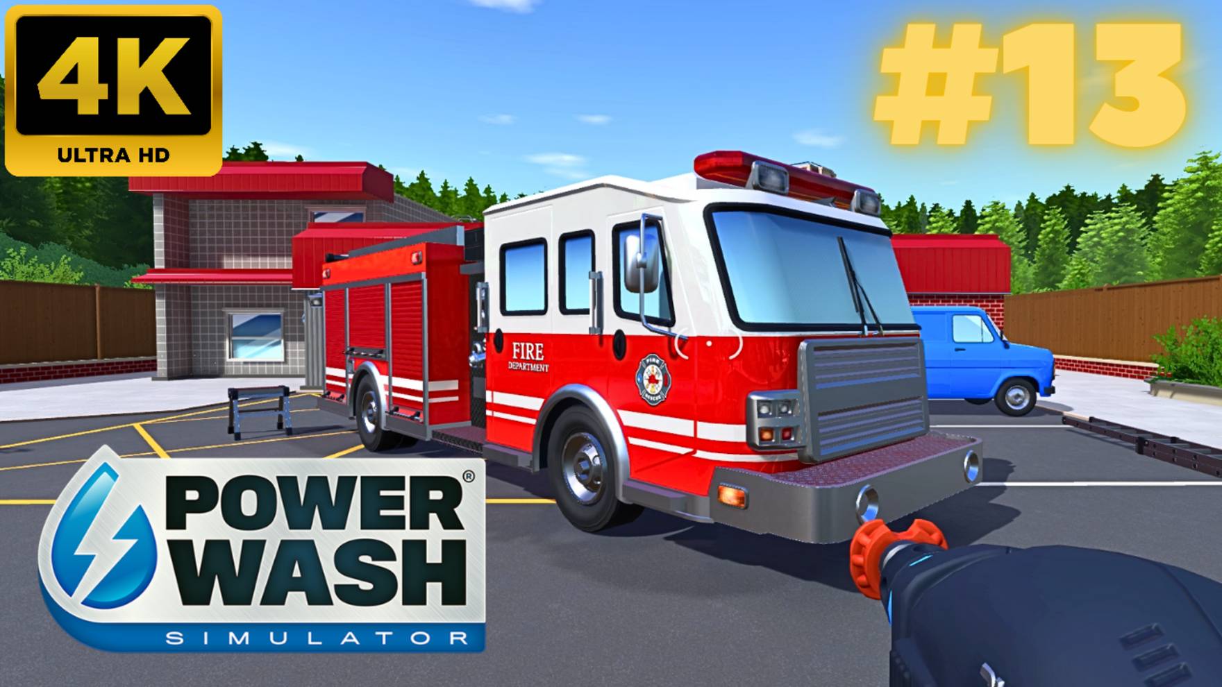 PowerWash Simulator: Отмыть пожарную машину #13 (4K)
