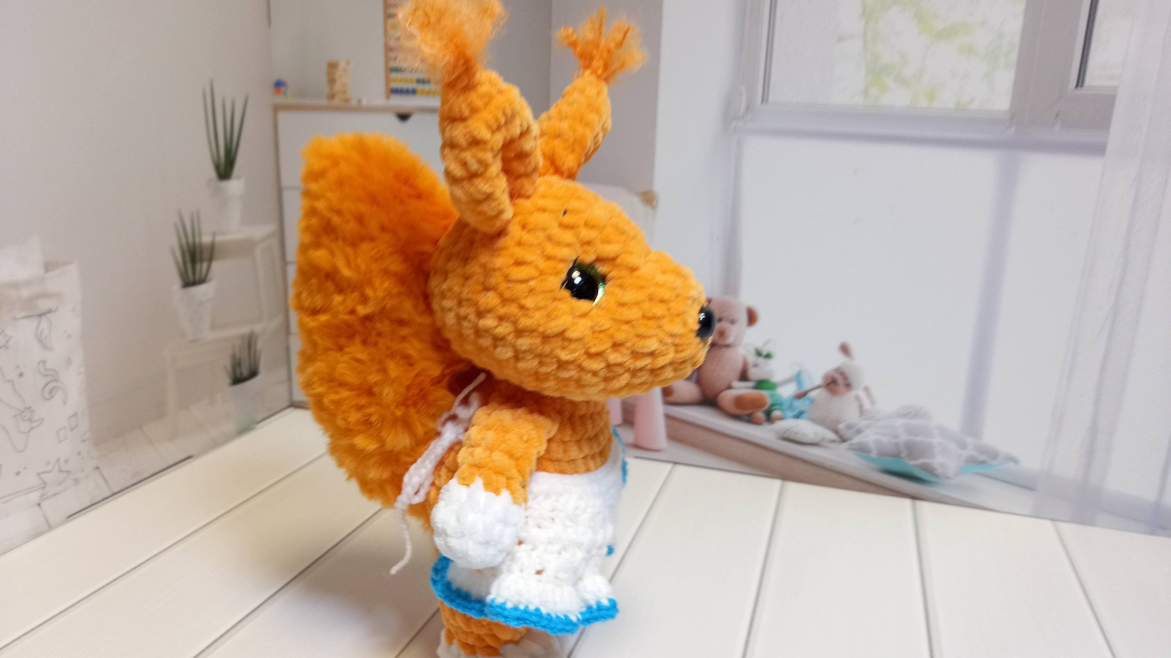 08.07.25 Отчет в марафоне "Вязание это серьезно " 27 неделя - Белочка🌷🌷🌷