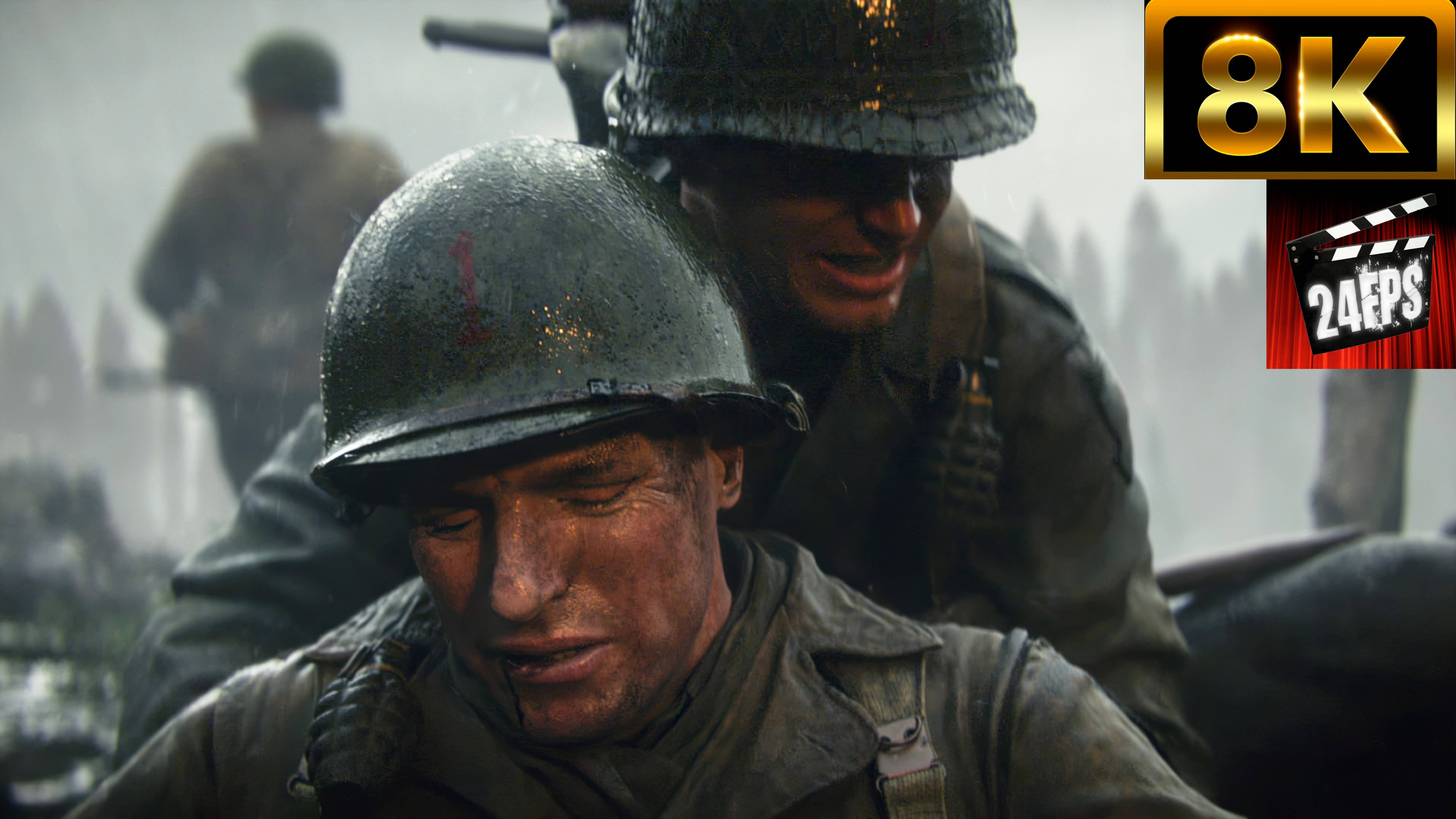 Call of Duty: WWII - All Cinematic Сutscenes ( "Special" Remastered CGI 8K)