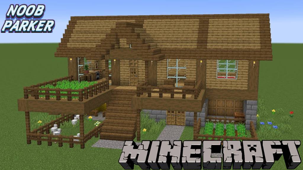 Майнкрафт - Как построить стартовый дом для выживания, minecraft