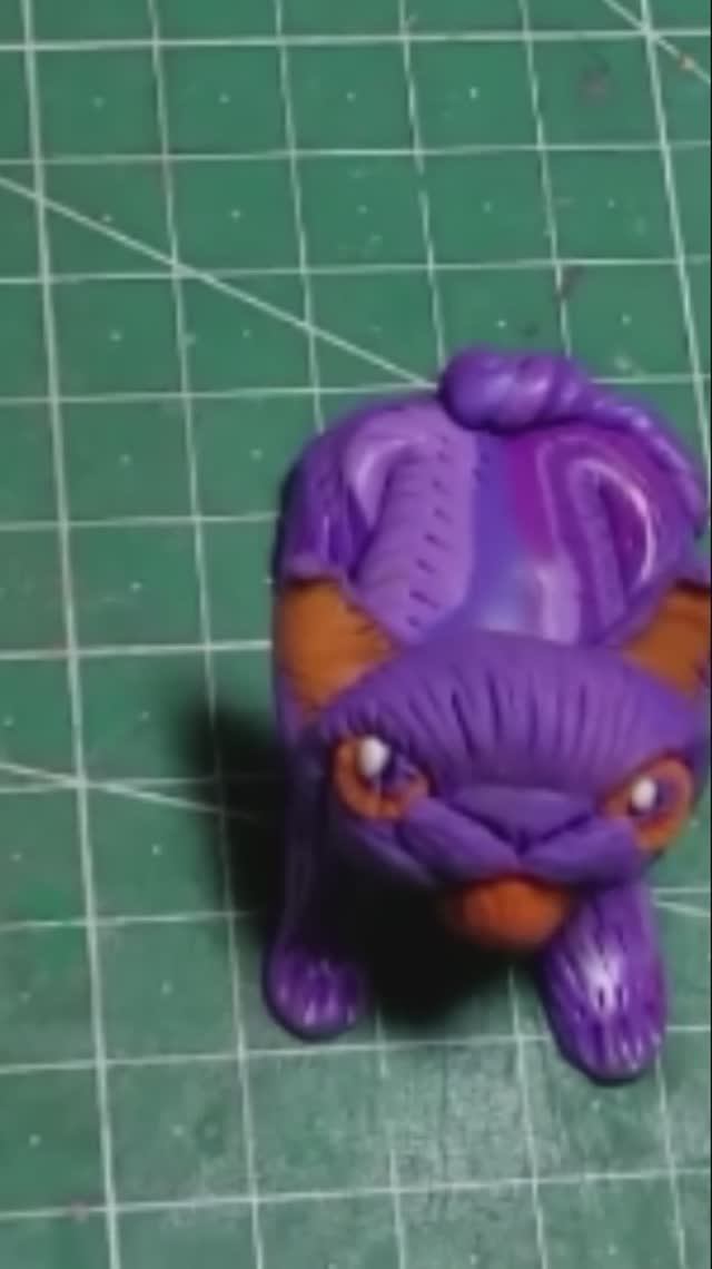 Как слепить кота оригами из глины полимерной. Фигурки на стол. #творчество #хобби #лепка #тренды #ко