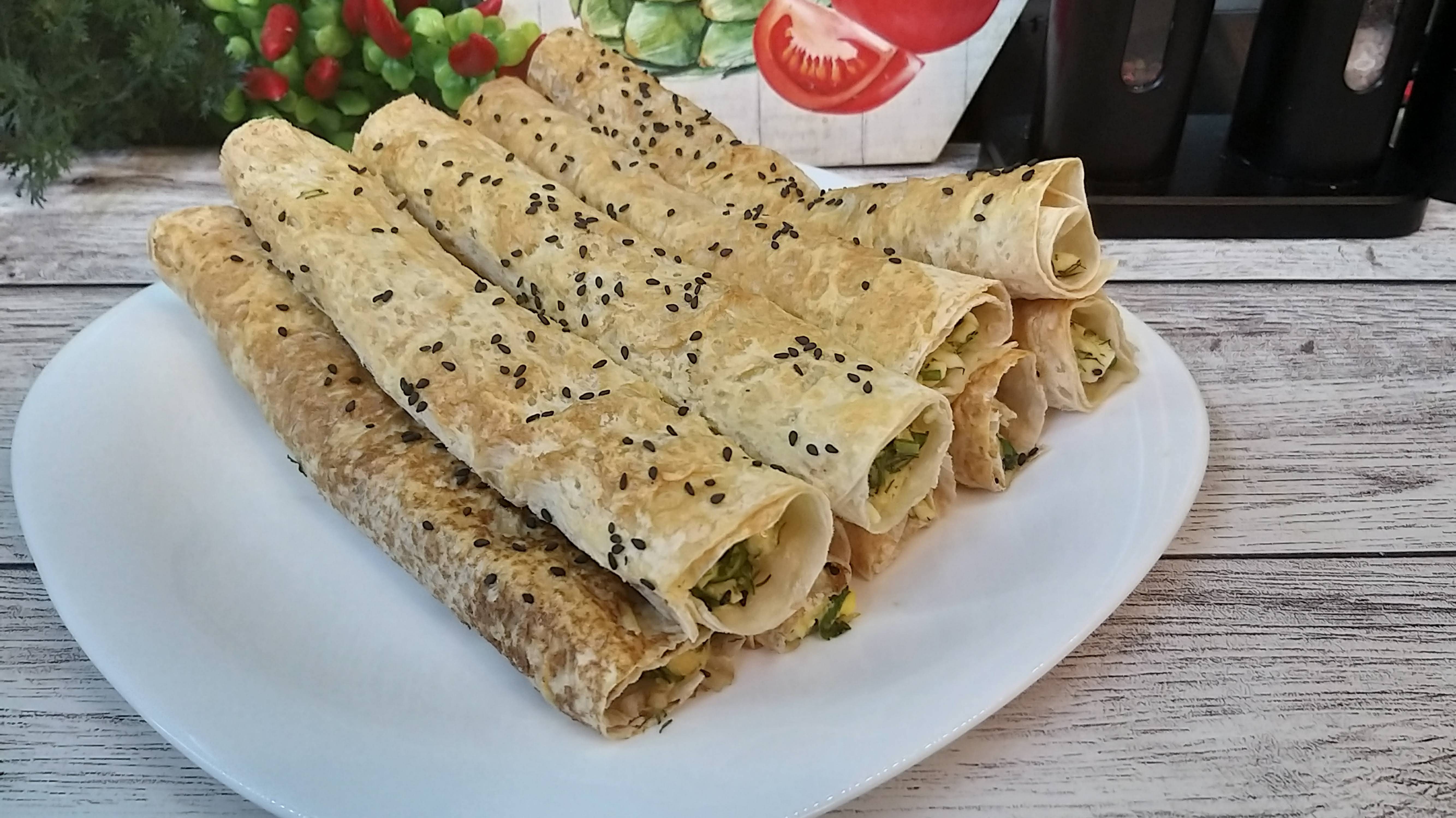 Зелёный лук + Лаваш - никто не верит, что так вкусно! Вкусняшка из тонкого лаваша за 20 минут.