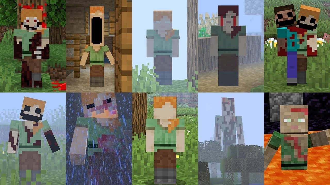 ВСЕ ВИДЫ СТРАШНЫХ АЛЕКС В МАЙНКРАФТ ! МОД ALEX HORROR MOD MINECRAFT