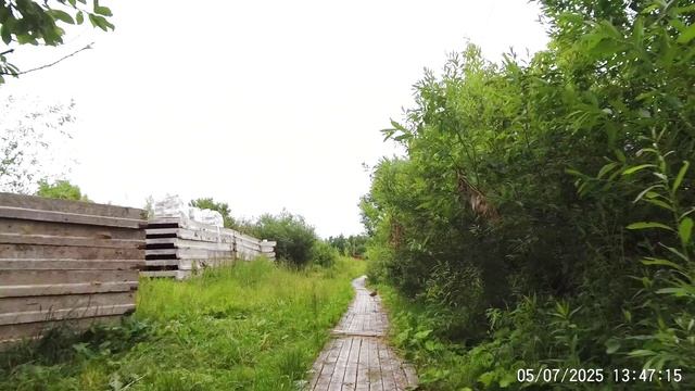 Велодорожка деревянная в Йошкар-Ола июль 2025